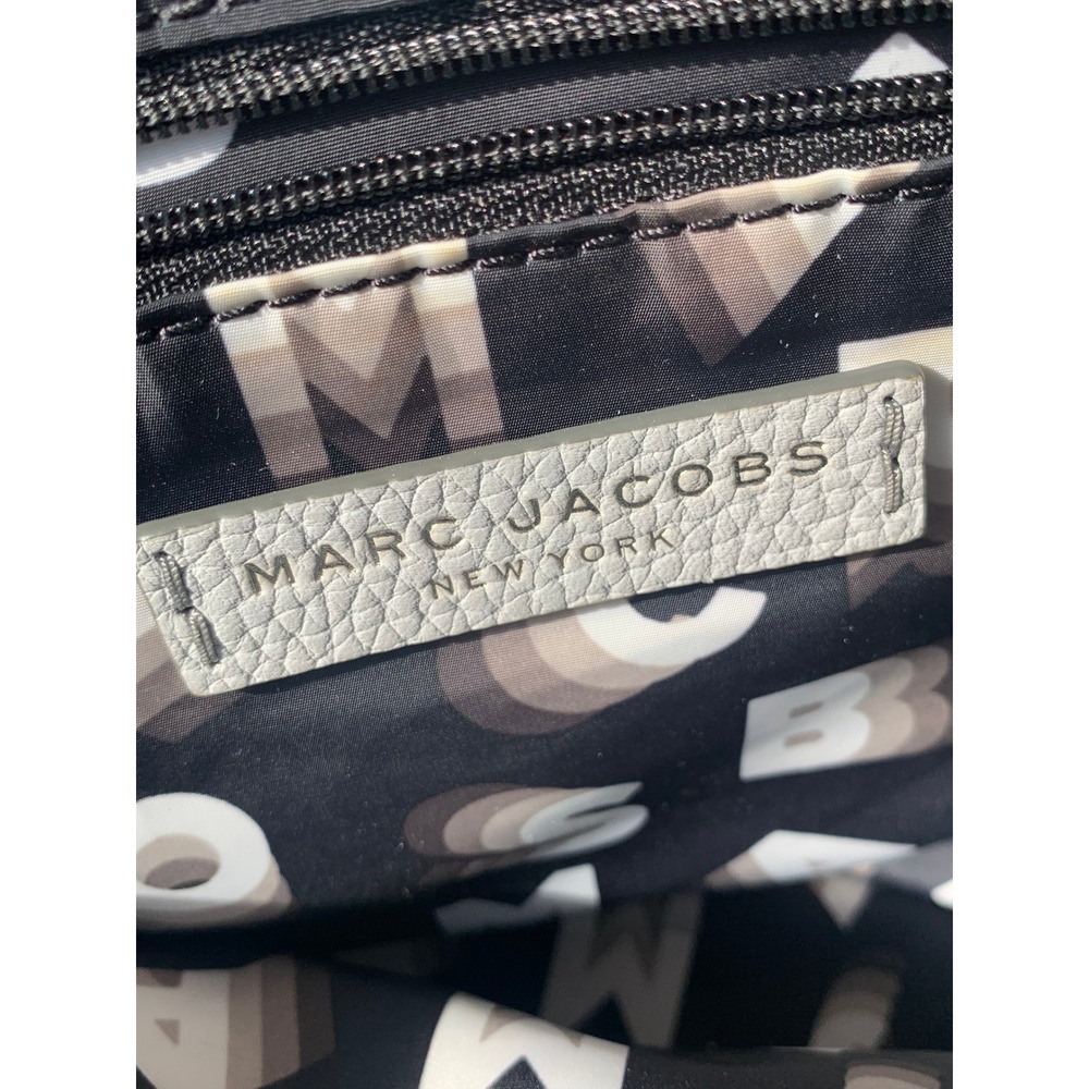Marc Jacobs The Grind Tote Bag Grey Pebbled Leather Padlock Satchel Handbag#923 - Picture 4 of 15